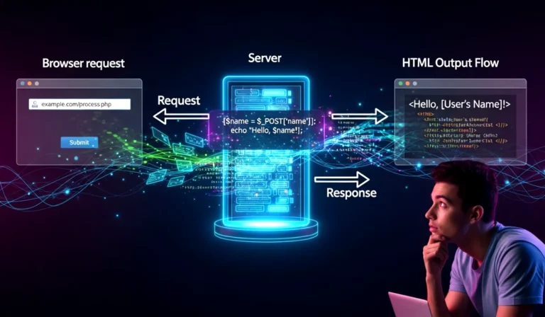 Server, PHP, Browser Ka Flow